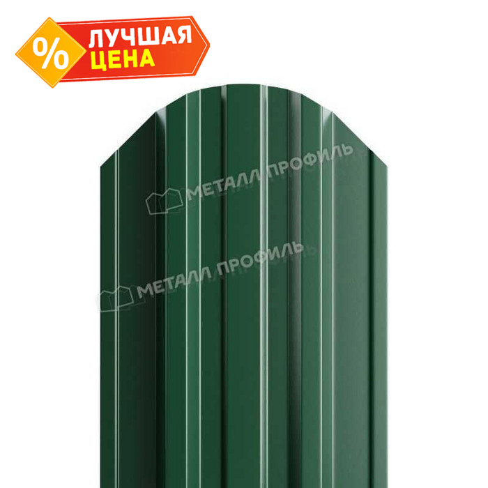 Штакетник Металл Профиль TRAPEZE-O 0,45 Полиэстер RAL6005 Зеленый мох