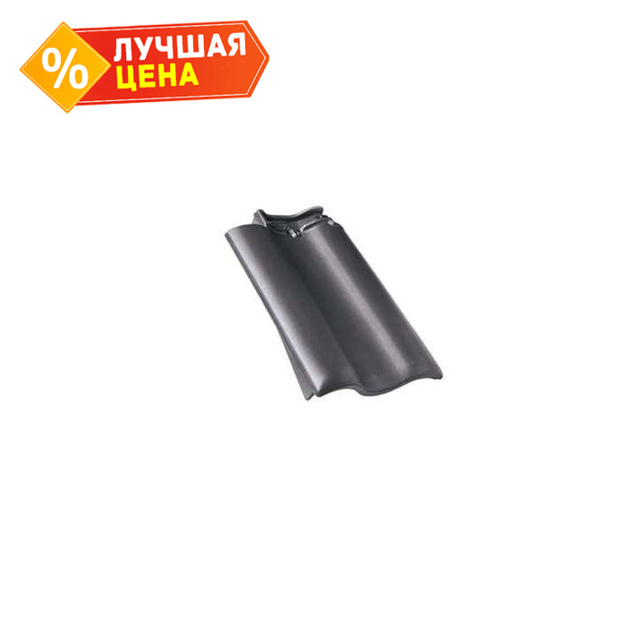 Боковая черепица левая Braas Рубин 11V глубокий черный