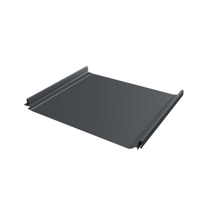 Фальцевая кровля Кликфальц Pro Grand Line 0,5 Quarzit lite RAL 7024 Мокрый - фото №1