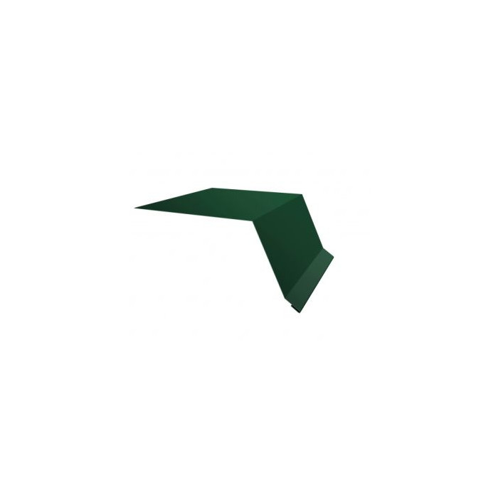 Планка капельник 100х55 0,5 GreenCoat Pural BT с пленкой RR 11 темно-зеленый (RAL 6020 хромовая зелень) - фото №1